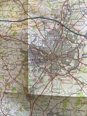 Birmingham Northampton Coventry -Bartholomew National Series Map No 19 – 1975