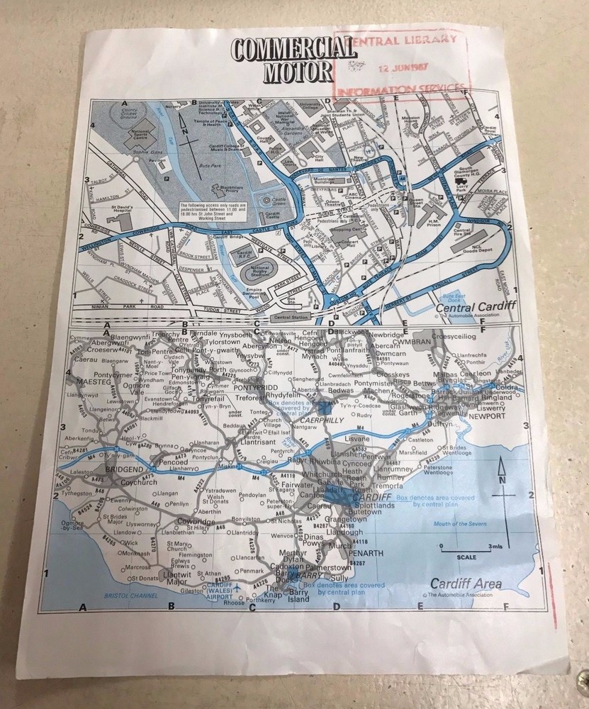 Commercial Motor Cardiff Street Index and Map