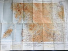 OS Quarter-Inch “Cloth” Map – NORTH CENTRAL Sheet 2 -Good condition & FREE POST