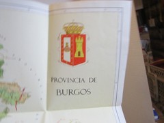 1979? large map Province of Burgos Spain foldout VG Castile Leon color one-sided