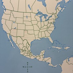 17″ x 22″ Rand McNally Markable Map of North America Two-Sided Pre-owned