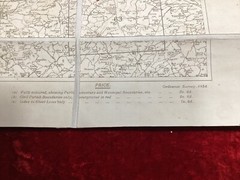 1934 ORDNANCE SURVEY MAP PARLIAMENTRY COUNTIES OF CAMBRIDGESHIRE & ISLE OF ELY