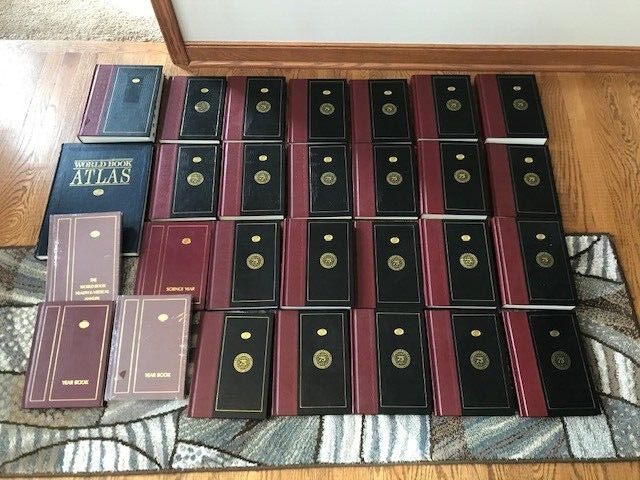 World Book Encyclopedia, 1992 75th Anniversary Edition Maroon Black Complete +