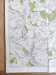 1938 Fieldpath Map of Berkhamsted, Ashridge and District Cloth Backed