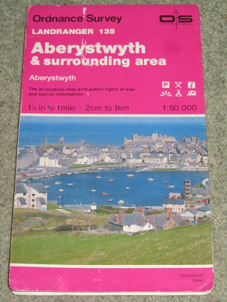 OS Ordnance Survey Landranger Maps: Wales various editions: 1985-1998, good cond