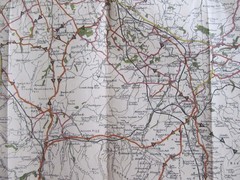 VINTAGE THE GRADED ROAD MAP THE LAKE DISTRICT GALL & INGLIS WATERPROOF CLOTH