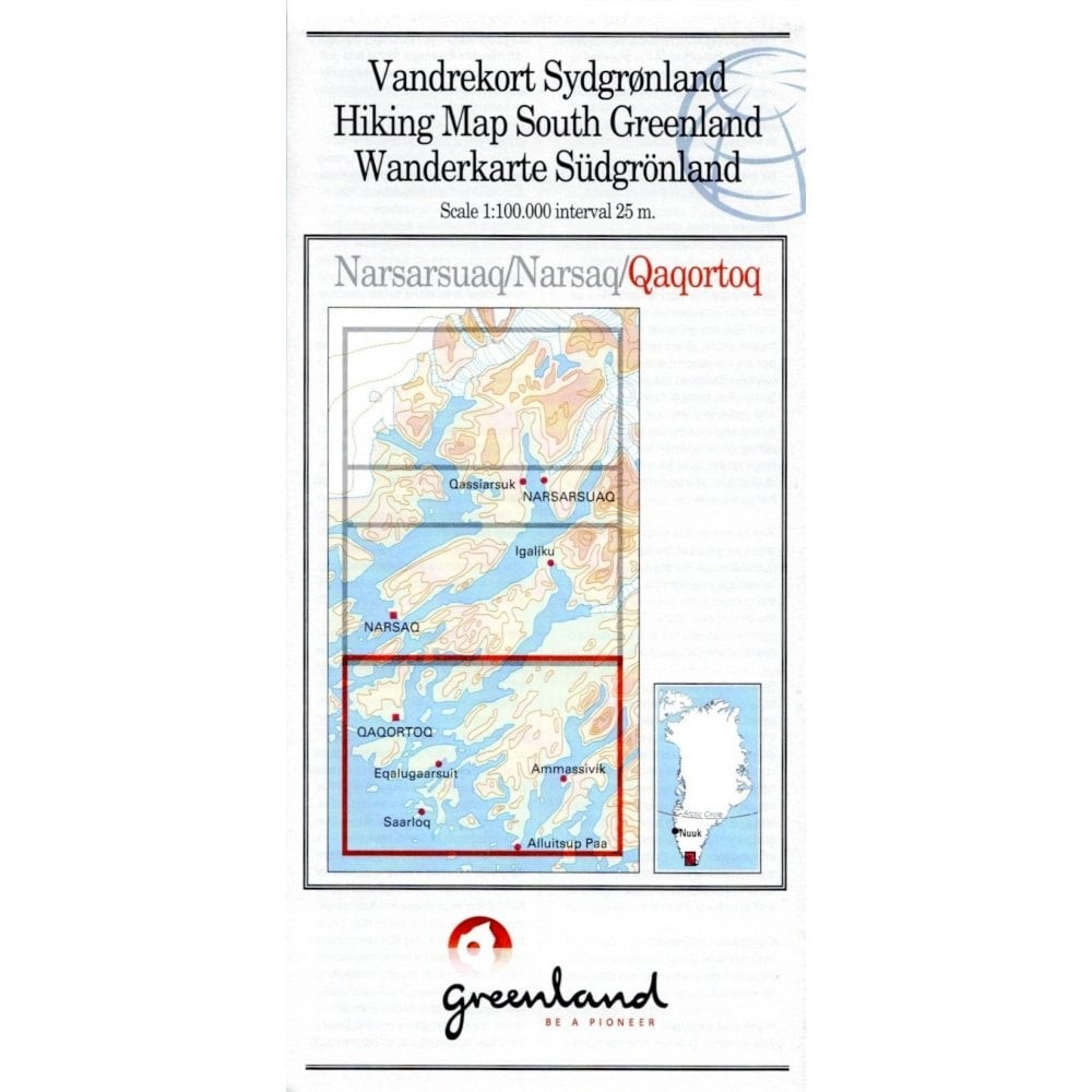 Greenland Qaqortoq: South Greenland Hiking Map No. 03 (1:100 000)