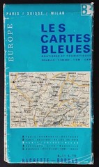 Les Cartes Bleues Europe Map 3: Paris, Suisse, Milan. Scale – 1:500,000 (1968).