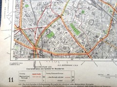 Vintage LONDON CC Municipal Map 1930 – Southwark, Bermondsey, Stepney, Shadwell