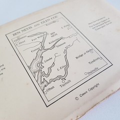 Ordinance Survey Map 1961 Ben Nevis Glen Coe Lorn fold-out Scotland Britan
