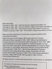 Vintage Atlas/Readers Digest Wide World Atlas/1984 ,4th Printing