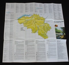 Belgium – Camping Map & Guide – 1988