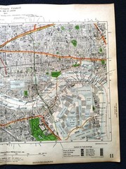 Vintage LONDON CC Municipal Map 1930 – Southwark, Bermondsey, Stepney, Shadwell
