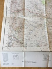 1953 Ordnance Survey One Inch Seventh Series Map 117 Bala And Welshpool