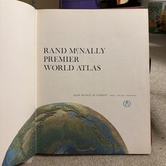 Rand McNally Premier World Atlas 1967 oversized Coffee Table Book Reference