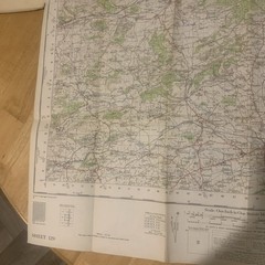 Ordnance Survey One Inch Map 129 Seventh Series Ludlow 1952 OS