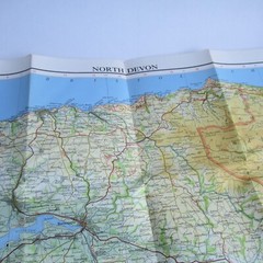 Vintage Bartholomew National Map Series North Devon (No. 3) 1:100,000 Scale 1975