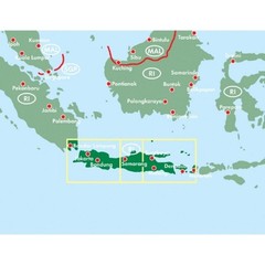 Indonesia: Java & Jakata Road and Street Map driving, planning, tourist info