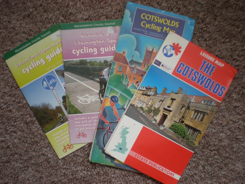COTSWOLDS CYCLING BIKE WARWICK GOLDENEYE WATERPROOF LAM-FOLD EXPLORER MAP OS