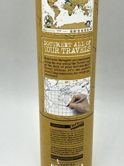 Luckies 42cm Scratch Off Map Travel Edition w/ Foil Hanging Wall Decor White New
