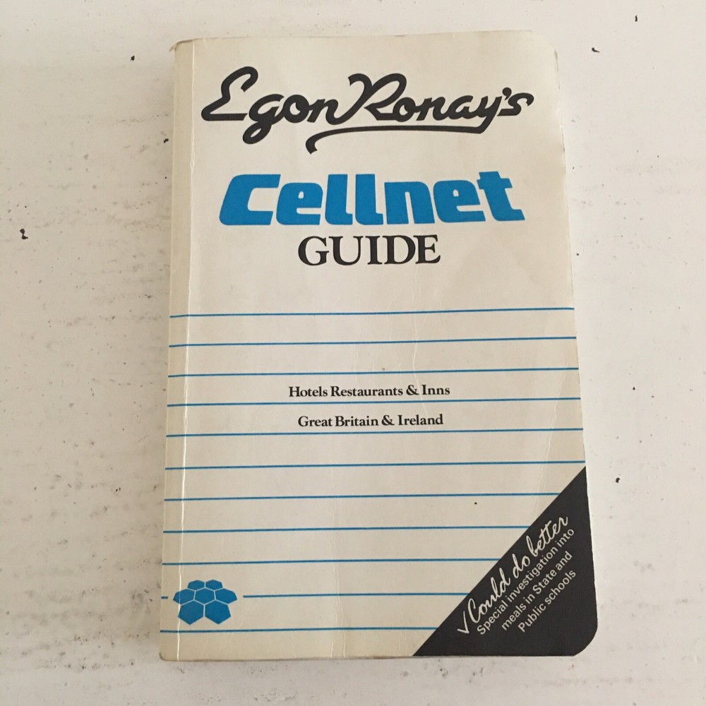 Cellnet Guide to Hotels Restaurants and Inns 1986 by Egon Ronay Paperback Book