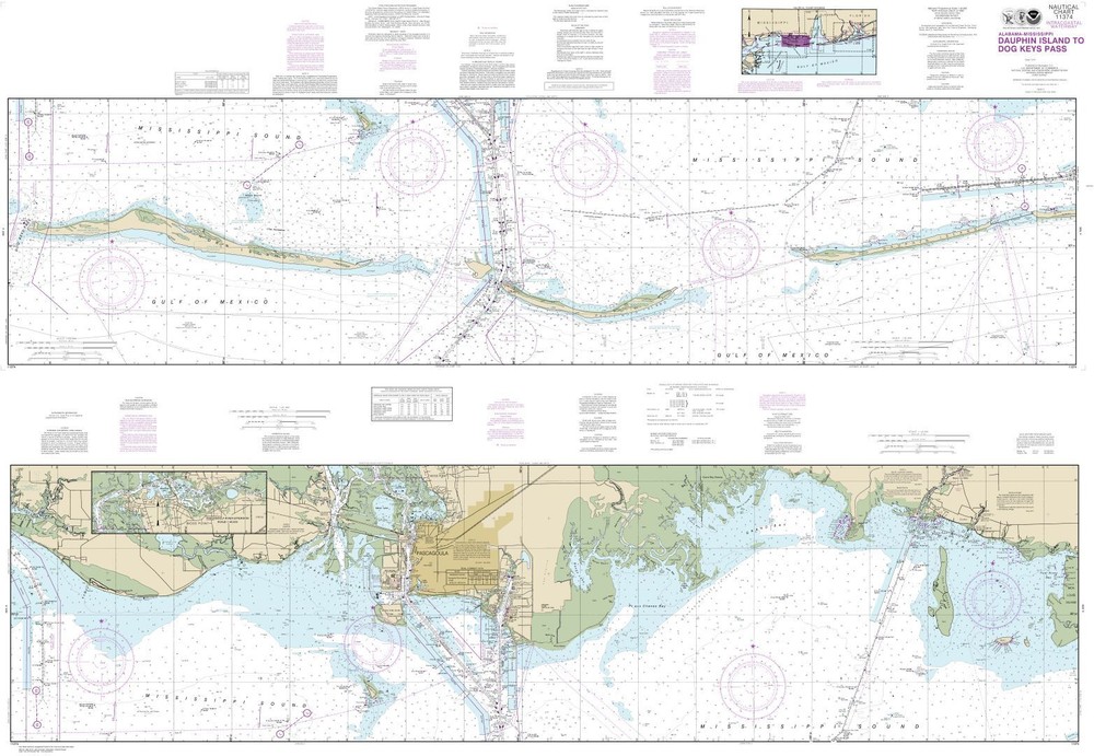 Intracoastal Waterway Dauphin Island to Dog Keys Pass | NOAA 11374