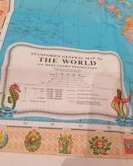 Vintage Stanford’s General Map of The World 1984