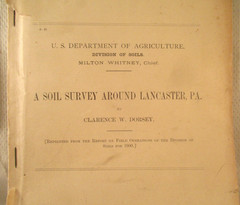 Vintage 1900 USDA SOIL SURVEY AROUND LANCASTER PA w/FOLD OUT MAP Clarence Dorsey