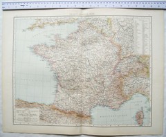 1895 The Times Plate 25 & 26 France, General Map