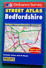 BEDFORDSHIRE PHILIPS Ordnance Survey STREET ATLAS – P/B Inc Luton & St Neots