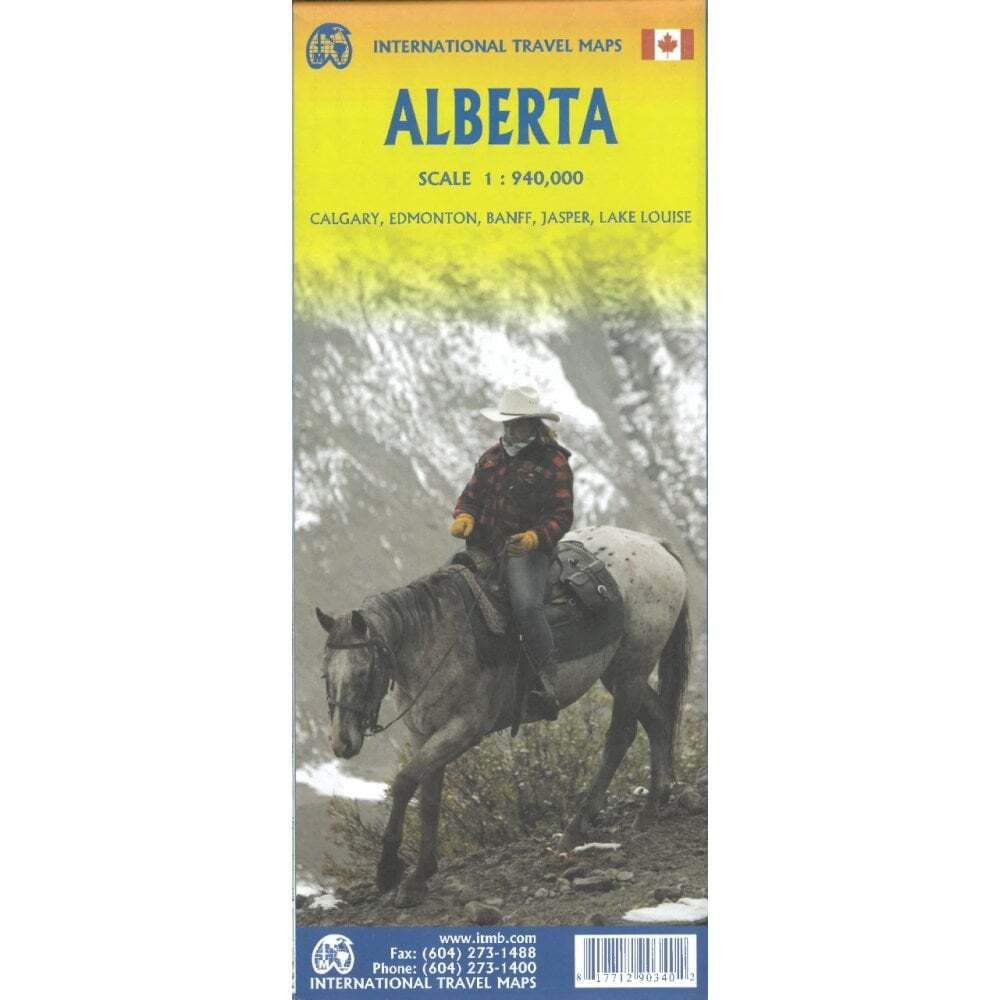Canada 1:1,000,000 ITMB Alberta Travel Reference Map