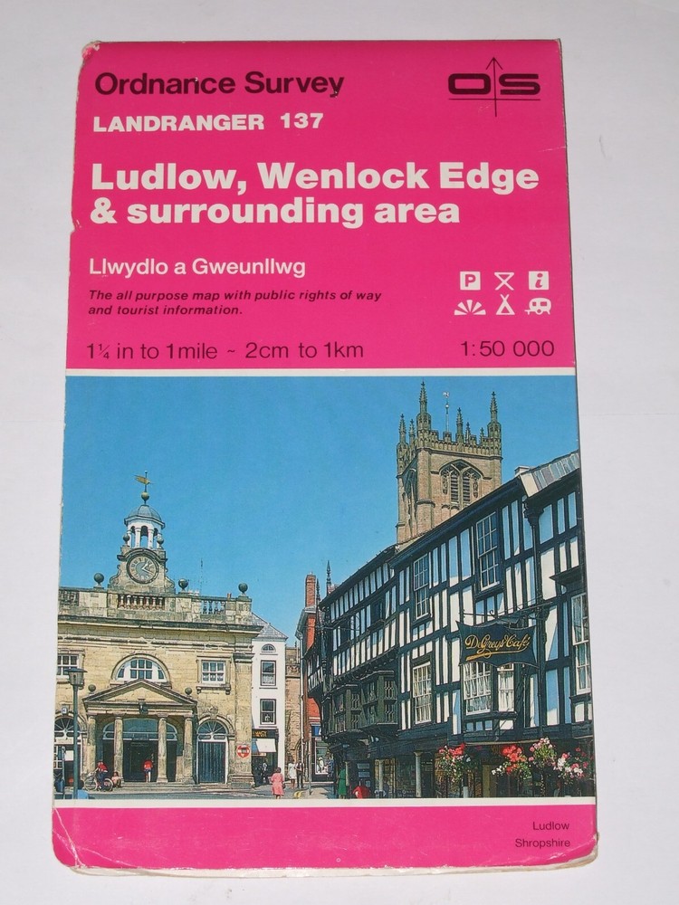 ORDNANCE SURVEY LANDRANGER MAP LUDLOW , WENLOCK EDGE AREA SHEET 137 VGC