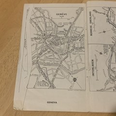 AA Continental Throughway Town Plans Basel Bern Geneva Zurich St Gallen Montreux