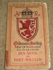 Ordnance Survey Scotland 1″ Popular edn 47 Ben Nevis & Fort William – 1928 cloth