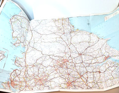 2x Vintage Shell Touring Road Maps England & Scotland – Pre‑Motorway c.1940s
