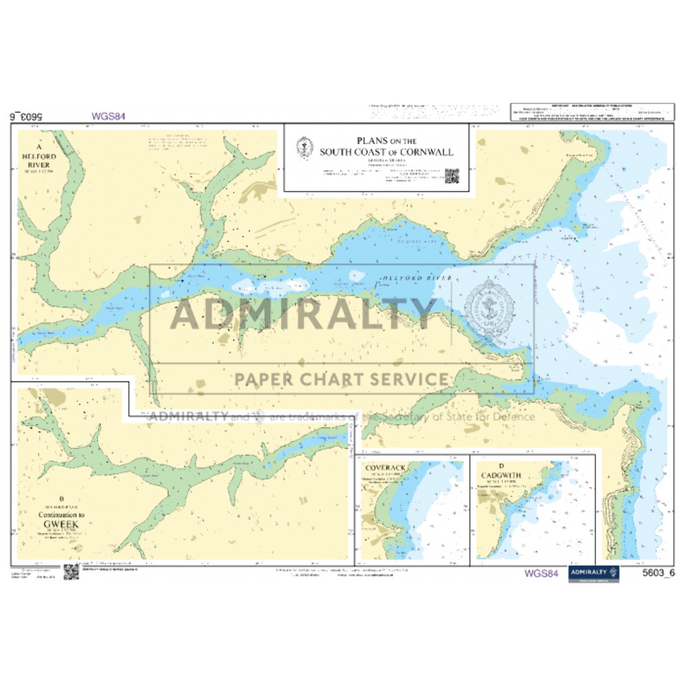 Admiralty Small Craft Chart 5603_6: Plans on the South Coast of Cornwall