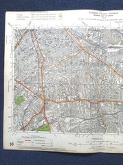 Vintage LONDON CC Municipal Map 1930 – Southwark, Camberwell, Deptford area