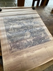 Vintage 1957 OS Large Scale National Grid Map Of Plymouth & Devonport