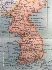 Antique Map. JAPAN & KOREA. Inset Tokio & Taiwan. Bartholomew. 1909.