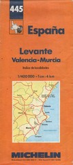 445 Michelin Map-SPAIN- 1/400,000 Levante, Valencia, Murcia- index list of towns
