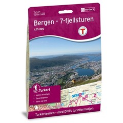 Norway Bergen 7-Mountains Tour – Nordeca map 2429 hiking 1:25K topographic