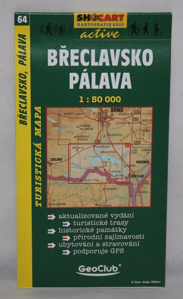 Czech Republic – Shocart 1:50,000 Tourism Map – Breclavsko Palava – 2001