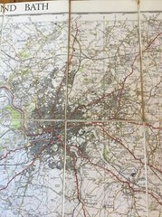 1937 Ordnance Survey One Inch Fifth Edition Cloth Map 111 Bristol And Bath