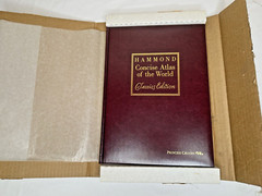 Vintage Hammond Concise Atlas of the World Leather Classics Princess Cruises NEW