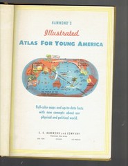 Illustrated Atlas for Young America Weekly Reader Childrens Book by Hammond 1957