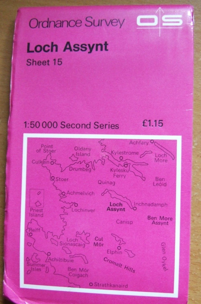 LOCH ASSYNT Ordnance Survey Sheet 15, 2nd Series 1 : 50 000 circa 1952
