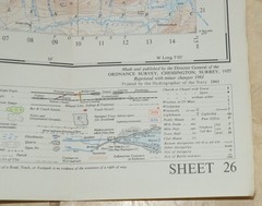 LOCHCARRON Ordnance Survey One-Inch Map CLOTH Sheet 26 7th Series 1957 (1961)