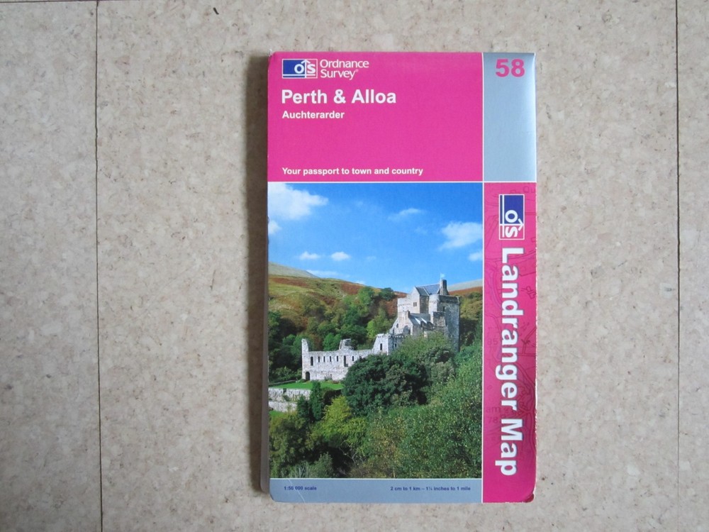 OS Landranger 58 Map (Perth & Alloa, Auchterarder)