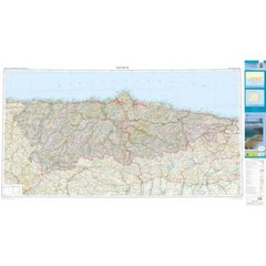 Spain Provincial Map: Asturias driving topographic 1:200K