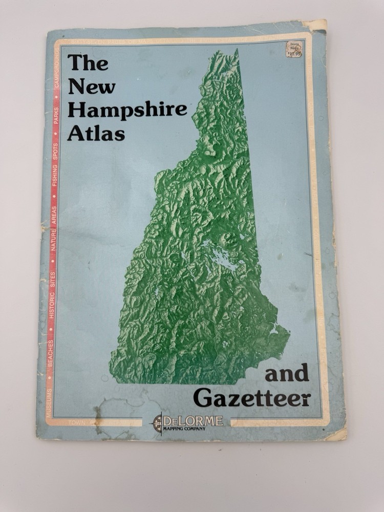 Vintage 1988 DeLorme New Hampshire Atlas & Gazetteer 9th Edition Hiking Fishing